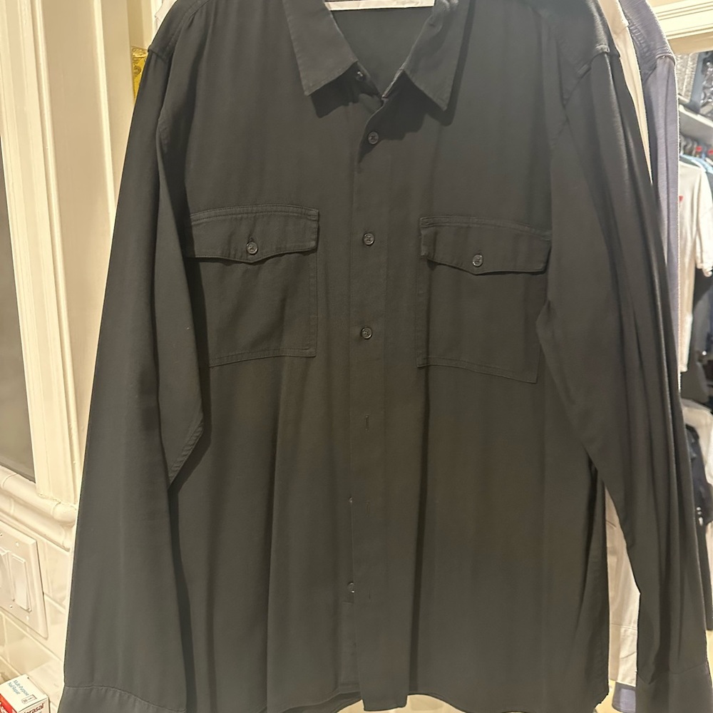 Buck Mason Black Button-Up Shirt - size xxl